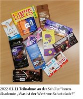 Foto med olika chokladbitar med anledning av frågan "Vad är värdet av choklad?"